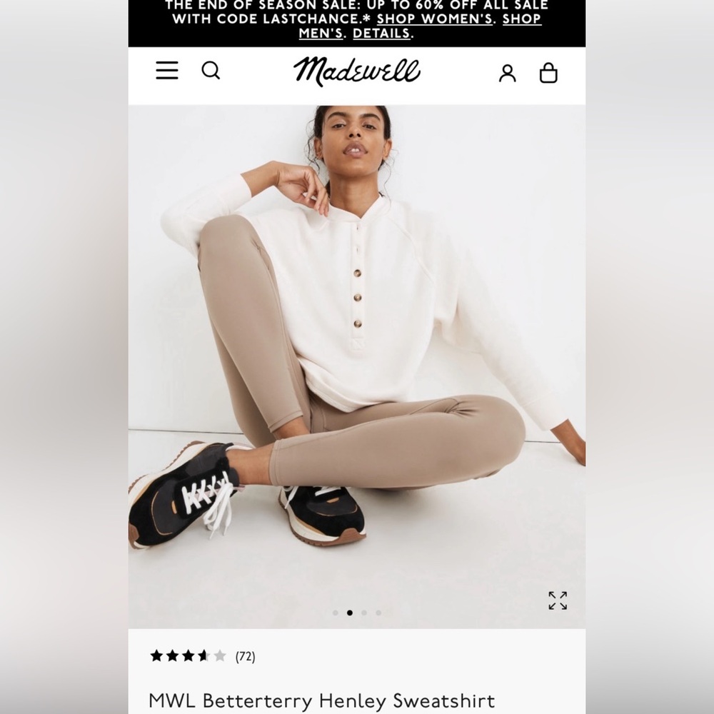 Madewell Betterterry Henley Sweatshirt